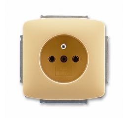 Tango® zásuvka jednonásobná s ochranným kolíkem, šroubové svorky 5518A-A2349 D béžová ABB
