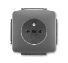 Tango® zásuvka jednonásobná s ochranným kolíkem, šroubové svorky 5518A-A2349 S2 kouřová šedá ABB
