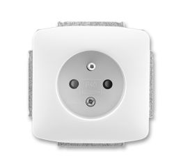 Tango® zásuvka jednonásobná s ochranným kolíkem, clonkami, šroubové svorky 5518A-A2359 B bílá ABB