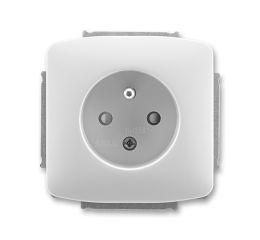 Tango® zásuvka jednonásobná s ochranným kolíkem, clonkami, šroubové svorky 5518A-A2359 S šedá ABB