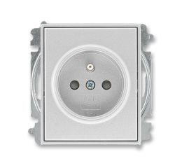 Time®, Time® Arbo zásuvka jednonásobná s ochranným kolíkem, clonkami 5519E-A02357 08 titanová ABB