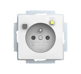 Zoni® zásuvka jednonásobná s kolíkem, clonkami, bezpečnostní s proudovým chráničem FI-DOS 5526T-A02369 500 bílá ABB