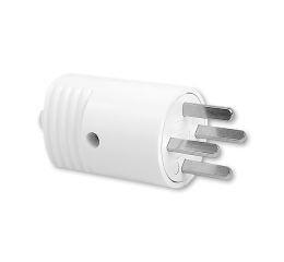 Vidlice 5538N-C01706 B s přímým vývodem, 10 A, 48 V AC, vzor L bílá