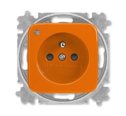 Reflex SI zásuvka jednonásobná s ochranným kolíkem, clonkami a se signalizací provozního stavu 5589B-A02357 P oranžová ABB