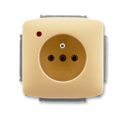 Tango® zásuvka jednonásobná s ochranným kolíkem, ochranou před přepětím, šroubové svorky 5598A-A2349D béžová ABB