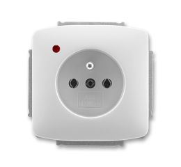 Tango® zásuvka jednonásobná s ochranným kolíkem, ochranou před přepětím, šroubové svorky 5598A-A2349S šedá ABB