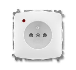 Tango® zásuvka jednonásobná s clonkami, ochranou před přepětím, bezšroubové svorky 5599A-A02357 B bílá ABB