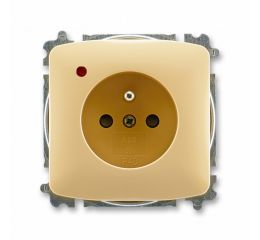 Tango® zásuvka jednonásobná s clonkami, ochranou před přepětím, bezšroubové svorky 5599A-A02357 D béžová ABB