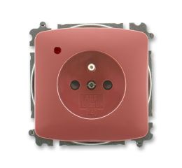 Tango® zásuvka jednonásobná s clonkami, ochranou před přepětím, bezšroubové svorky 5599A-A02357 R2 vřesová červená ABB