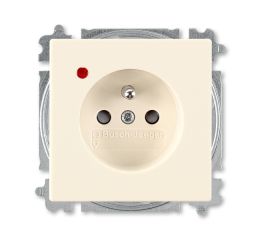 Future® linear, Solo®, Solo® carat zásuvka jednonásobná s chranným kolíkem a ochranou před přepětím 5599B-A0235782 slonová kost ABB