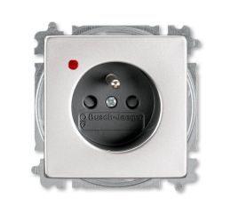 Future® linear zásuvka jednonásobná s ochranným kolíkem a ochranou před přepětím 5599B-A02357866 ušlechtilá ocel ABB