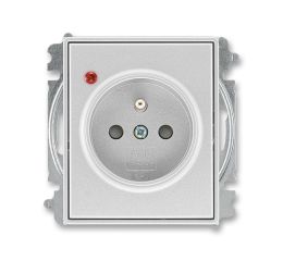 Time®, Time® Arbo zásuvka jednonásobná s ochranným kolíkem, clonkami a ochranou před přepětím 5599E-A02357 08 titanová ABB