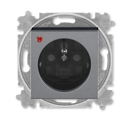 Levit M® zásuvka jednonásobná s ochranou před přepětím 5599H-A02357 69 ocelová/kouřová černá ABB