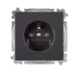 Future® linear zásuvka jednonásobná s ochranným kolíkem a clonkami 6619B-A0635781 antracitová ABB