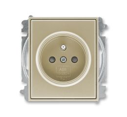 Time®, Time® Arbo zásuvka jednonásobná s ochranným kolíkem a clonkami 6619E-A06357 33 šampaňská ABB