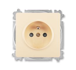 Swing® zásuvka jednonásobná s clonkami, bezšroubové svorky 6619G-A06357 C1 krémová ABB