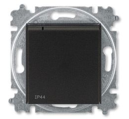 Levit M® zásuvka jednonásobná s ochranným kolíkem s clonkami a víčkem, krytí IP44 6619H-A06997 63 onyx/kouřová černá ABB