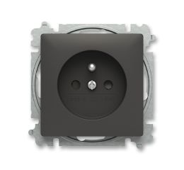 Zoni® zásuvka jednonásobná s clonkami 6619T-A06657 237 matná černá ABB