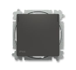 Zoni® zásuvka jednonásobná s clonkami a víčkem krytí IP44 6619T-A06995 237 matná černá ABB