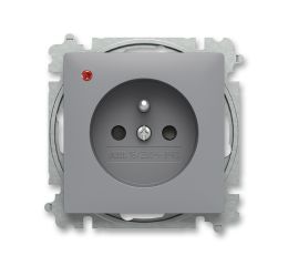 Zoni® zásuvka jednonásobná s clonkami a ochranou před přepětím 6699T-A06657 241 šedá ABB