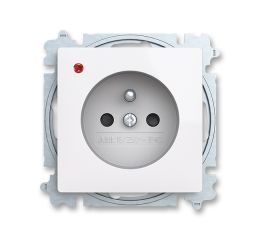 Zoni® zásuvka jednonásobná s clonkami a ochranou před přepětím 6699T-A06657 500 bílá ABB