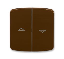 Tango® kryt spínače žaluziového dělený s potiskem 3558A-A662 H hnědá ABB