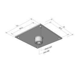 Držák DZM 2 GZ závitové tyče pro kabelové žlaby Merkur ARK-214020 galvanický zinek