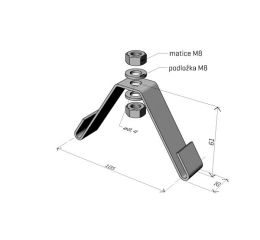 Držák DZM 3/100 GZ pro zavěšení kabelových žlabů Merkur ARK-214030 galvanický zinek Arkys