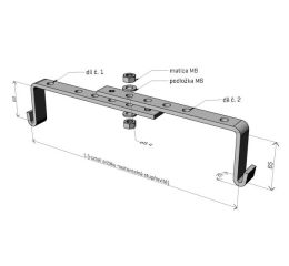 Držák DZM 4 GZ nastavitelný pro kabelové žlaby Merkur ARK-214040 galvanický zinek