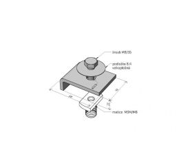 Příchytka k I profilu PIM GZ kabelových žlabů Merkur ARK-218960 galvanický zinek arkys