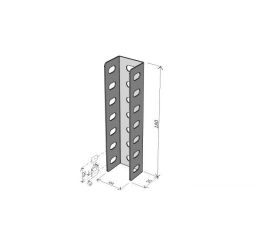 Spojka stojny prostorové SSPM ŽZ ARK-223095 k prodloužení stojen žlabů Merkur