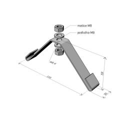 Držák DZM 3/150 ŽZ ARK-224035 žárový zinek ke kabelovému žlabu Merkur