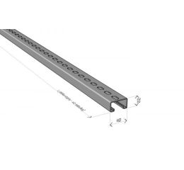 Stojna STNM 2900 SZ nástěnná, jednostranná 2900mm pro žlaby Merkur ARK-228290 sendzimir
