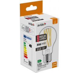Žárovka LED E27/ 3,8W (ekvivalent 60W) Filament 806lm 4000K neutrální bílá Avide ABLFG27NW-3.8W