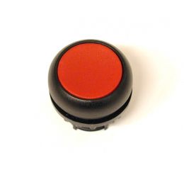 M22S-DH-R-X0 tlačítko zvýšené bez aretace červené s popisem,čelní kroužek černý