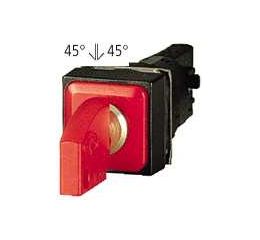 Q25S3R-RT ovládací hlavice s klíčem, 3polohová s aretací, červená