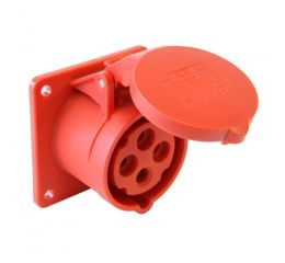 Zásuvka vestavná 16A, 5pólová 400V IP44 šroubová svorka PCE 315-6