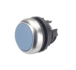 M22-DRL-B tlačítko prosvětlené zapuštěné s aretací modré