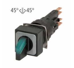 Q18LWK3-GN/WB ovládací hlavice přepínače prosvětlená 3polohová,vratná,se žárovkou,zelená