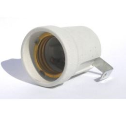 Objímka E27 celokeramická vestavná  s držákem 1335-608