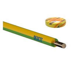 Drát CY, H05V-U  0,75 žlutozelený pevný vodič instalační měděný