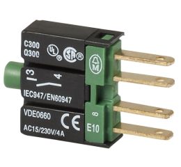 E10 spínací kontaktní jednotka pro tlačítka řady Q18...aQ25...