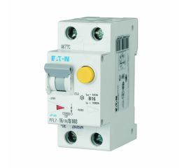 Proudový chránič s jističem 16A, PFL7-16/1N/B/003-A 30mA A dvoupólový Eaton 263535