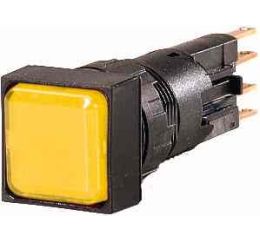Q18LF-GE/WB žlutá hlavice pro signálky, plochá se žárovkou 24V