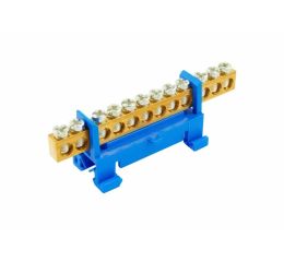 Můstek N 12 (svorkovnice 12x16mm2), nekrytý IP00, modrý, 63A, na DIN 1000007 eleman