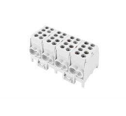 Svorkovnice rozbočovací HLAK 25-4/8 GR-S, 100A, 4pól., AL/CU, IP20, 4xŠ, na DIN /2080430 1000091 eleman