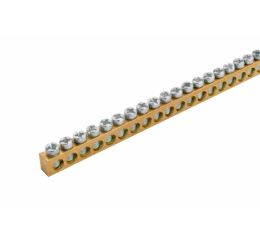 Svorkovnice N/PE mosazná NSCH 6,5x9x1000mm, IP00, 144 přip. míst, 16mm2 1000102 eleman