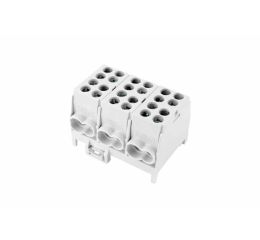 Svorkovnice rozbočovací HLAK 25 3/6 S, 100A, 3pól., AL/CU, IP20, šedá, na DIN /2080305 1000294 eleman