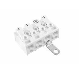 Svorkovnice SLK 3/4 E-SCHR (N-E-1-2) pro svítidla, bezšroubová, PC, bílá /88167530 1000414