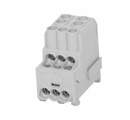 Blok pro rozdělení fází UVB 100 L G, 1pól., 101A, AL/CU, 1000V, šedý, na DIN 1003202 eleman